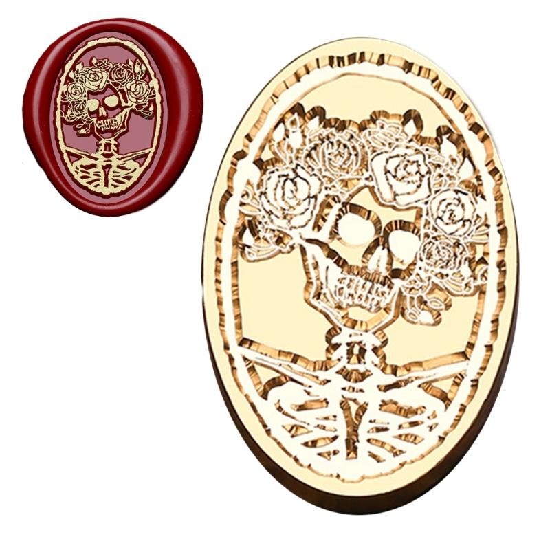 Pumpkins Sealing Wax Stamp Halloween Series Wax Seal Stamp Brass Head Seal Stamp for Scrapbooking Invitations Decoration