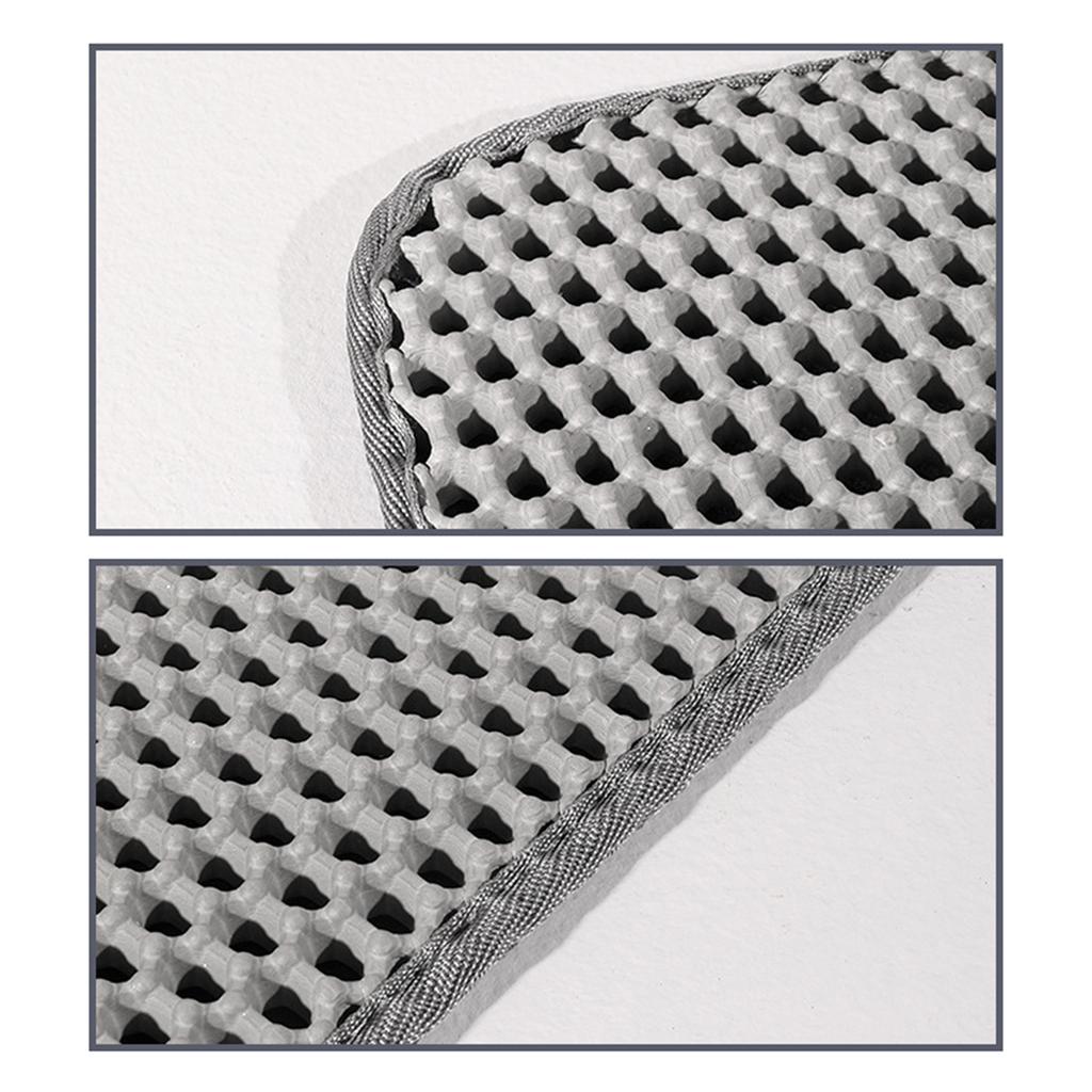 Wasserdichte Katzenstreumatte für Haustiere, EVA-Katzenstreu-Auffangmatte für Katzentoiletten im Innenbereich, rutschfeste Unterseite, weniger Abfall