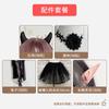Dark Gothic Halloween Costume Ladies Dress Dovetail Witch Vampire Bride Show Costume