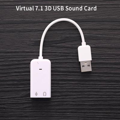 Usb Sound Card Virtual 7.1 3D External Usb Audio Adapter Usb To Jack 3.5Mm