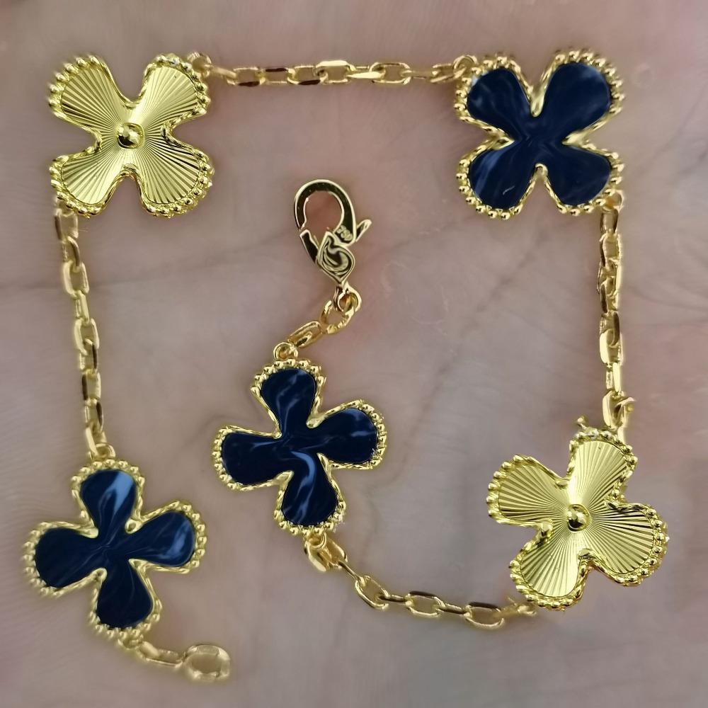 High Version Four-leaf Clover Bracelet Female Mother-of-pearl Agate Five-flower Ladies Bracelet