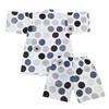 Jinbei Top and Made with Japanese Nordic Polka Dot 120cm Boys' Set, Bottoms, 100% Cotton, Fabric, Ivory,