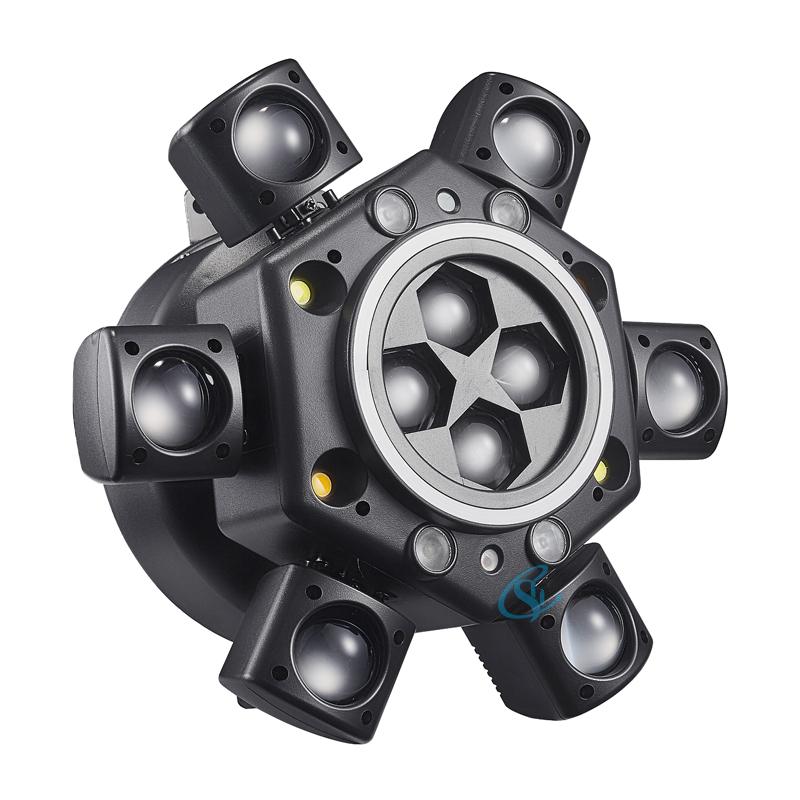 6 Arms Laser Stage Party Light 150 W RGBW LED Moving Head Lights DMX 512  Voice Control For Bar Disco Dance Hall Club