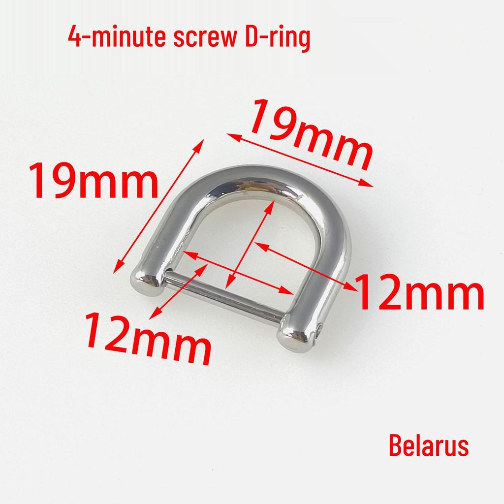 Detachable Metal Chain Shoulder Strap Buckle with D-ring and Horseshoe Loop for Bags