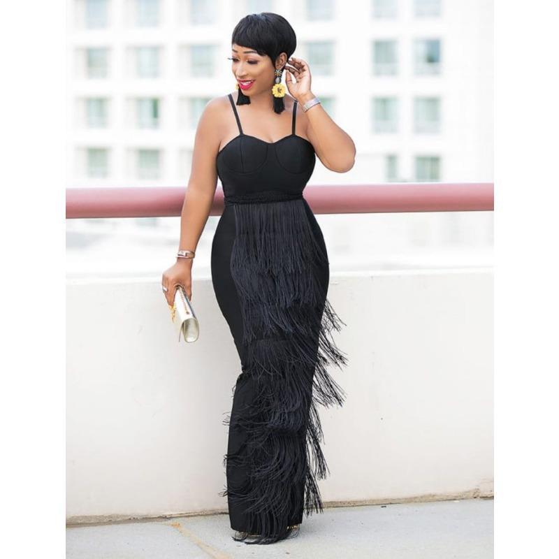 Spring and Summer Loose Hip Tassel Dresses Plus Size Women's Dress