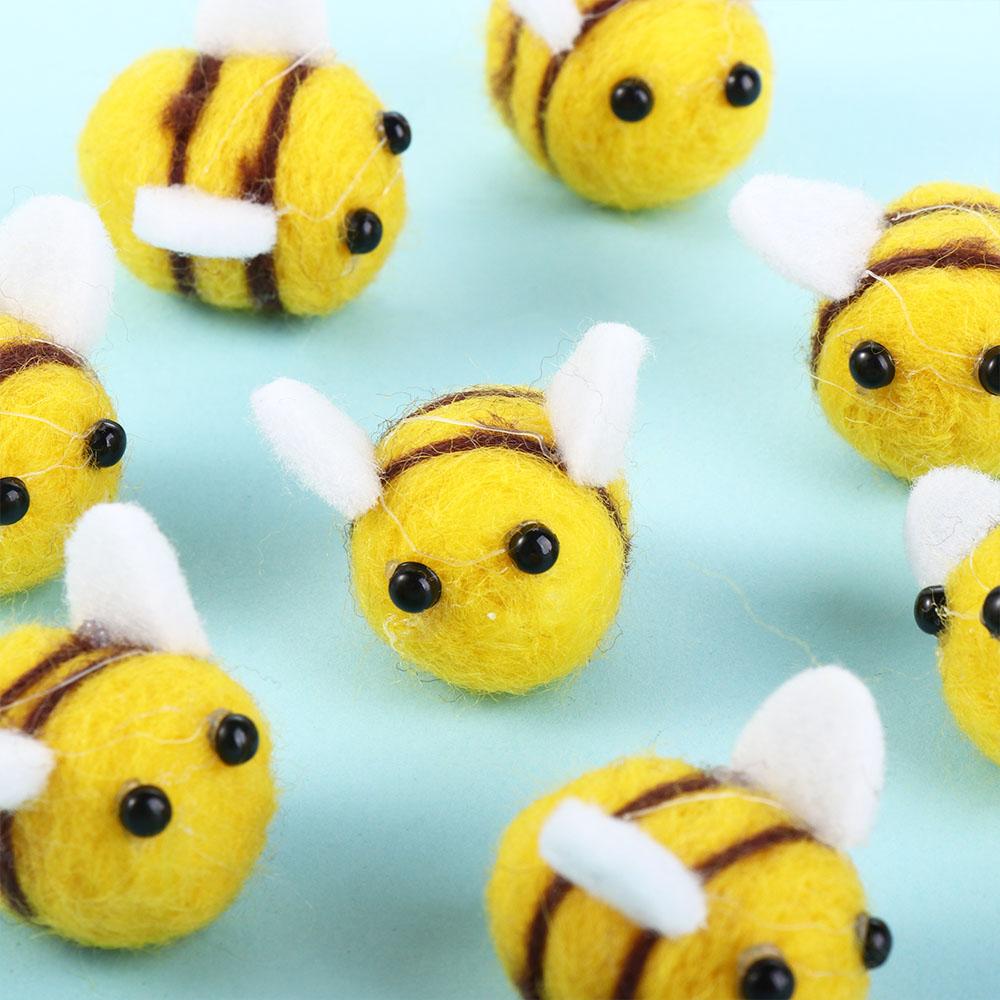 Wool Felt Nursery Costume Accessories Baby Shower Bumble Bees Plush Balls Toys Craft Ornament