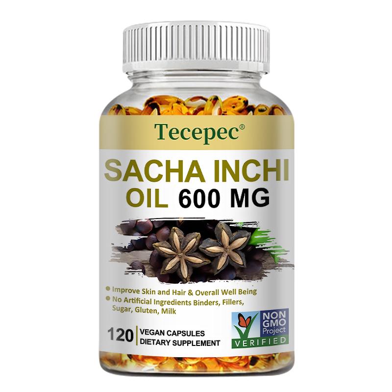 Tecepec Sacha Inchi Oil 600 mg Dietary Supplement - 120 Vegan Capsules