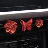 Retro Flower Car Air Outlet Aromatherapy Fancy Niche Style Camellia Car Vent Fragrant Stone Aroma Diffuser