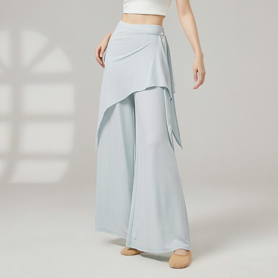 Women Dancing Pant for Women Classical Dance Modern Dance Chinese Folk Dance Practice Loose Pant Long Chiffon Wide Leg Pants S