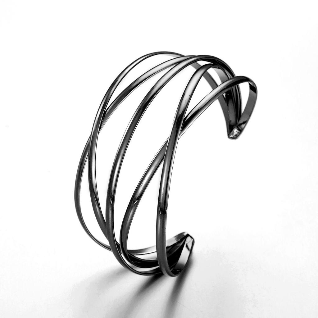 European and American Punk Exaggerated Double-Layer Glossy Metal Snake Arm Bracelet