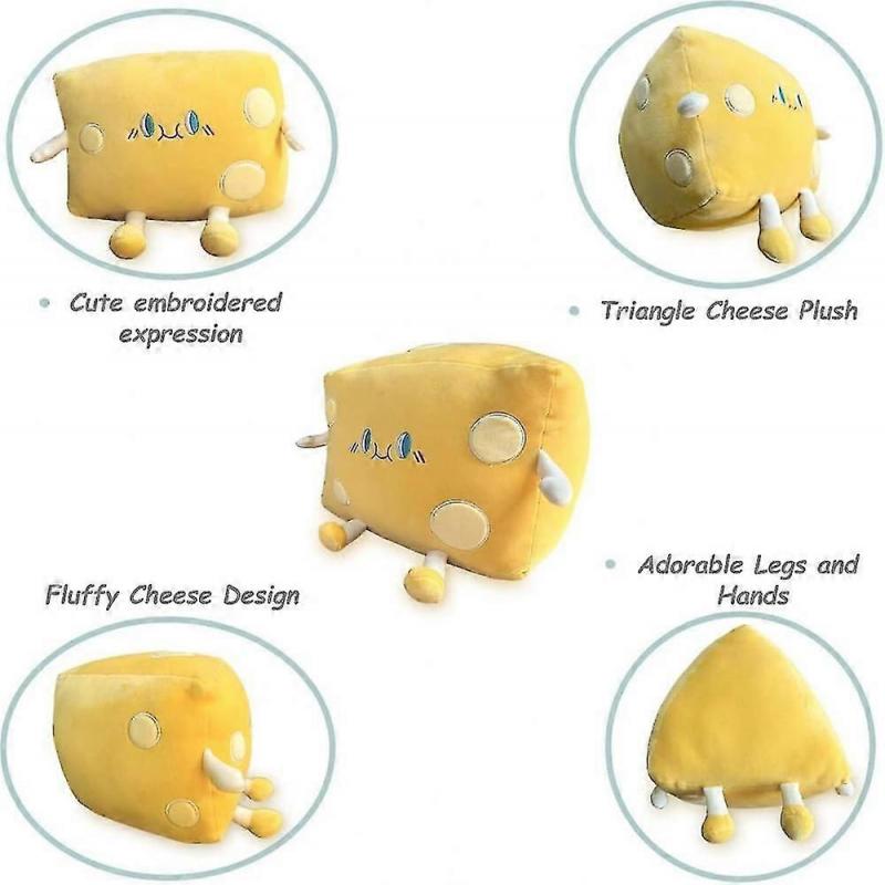Cheese Stuffed Toys - Food Bread Plush Pillow - Room Decor Holiday Birthday for Kids Boys Girls (30cm)