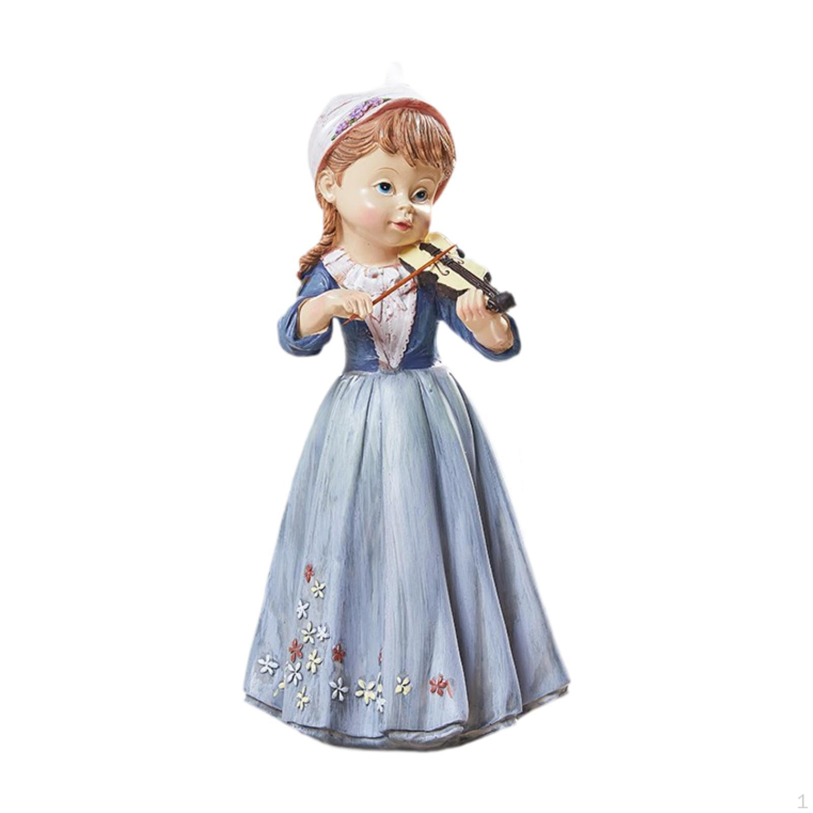 

Статуя девушки-скрипки, декоративная фигурка, художественные ремесла, креативная современная скульптура, настольное украшение для фиолетовый