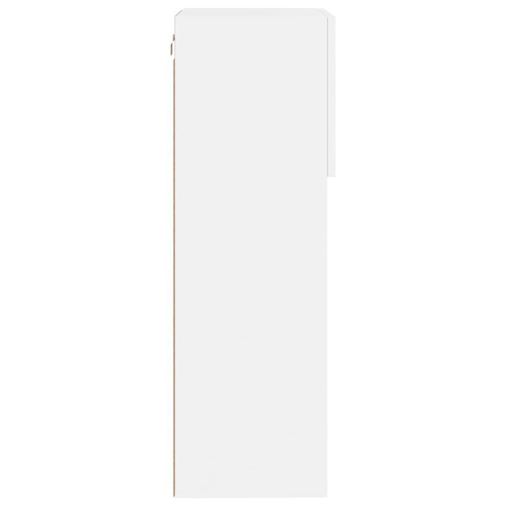 TV Cabinet with LED Lights White 40.5 X 30 X 90 Cm