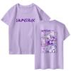 Fashionable Round Neck Short Sleeve Work Clothes Printed Tops For Womens Summer Tops