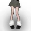 Faux Furs Leg Warmer,Y2K Warm Cozy Fuzzy Leg Warmer Boot Cuffs Cover for Womens