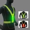 Hohe Sichtbarkeit Nachtlaufweste Verstellbar 3 Lichtmodi LED Reflektierende Weste Elastische Blinkende Fahrradweste
