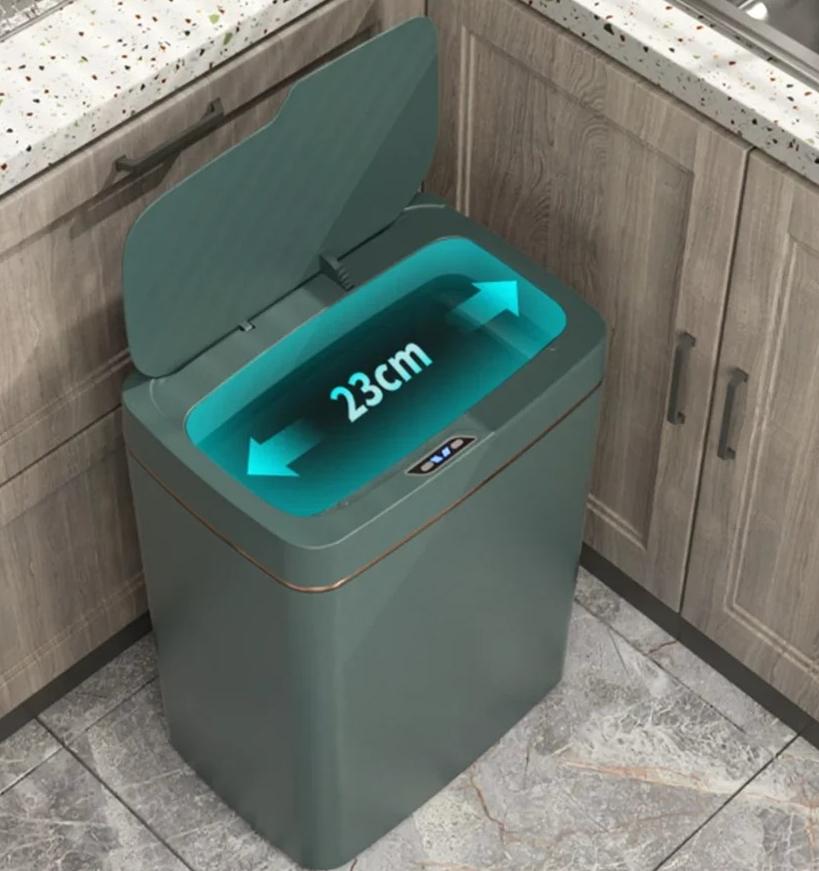 

Новое умное мусорное ведро для ванной комнаты Электронное мусорное ведро Белое Бесконтактное Узкое Умный датчик Мусорный бак Умный дом 15 л