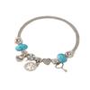 Handmade Beaded Bracelet With Heart Clover Key And Tree Of Life Pendant Charm Jewelry