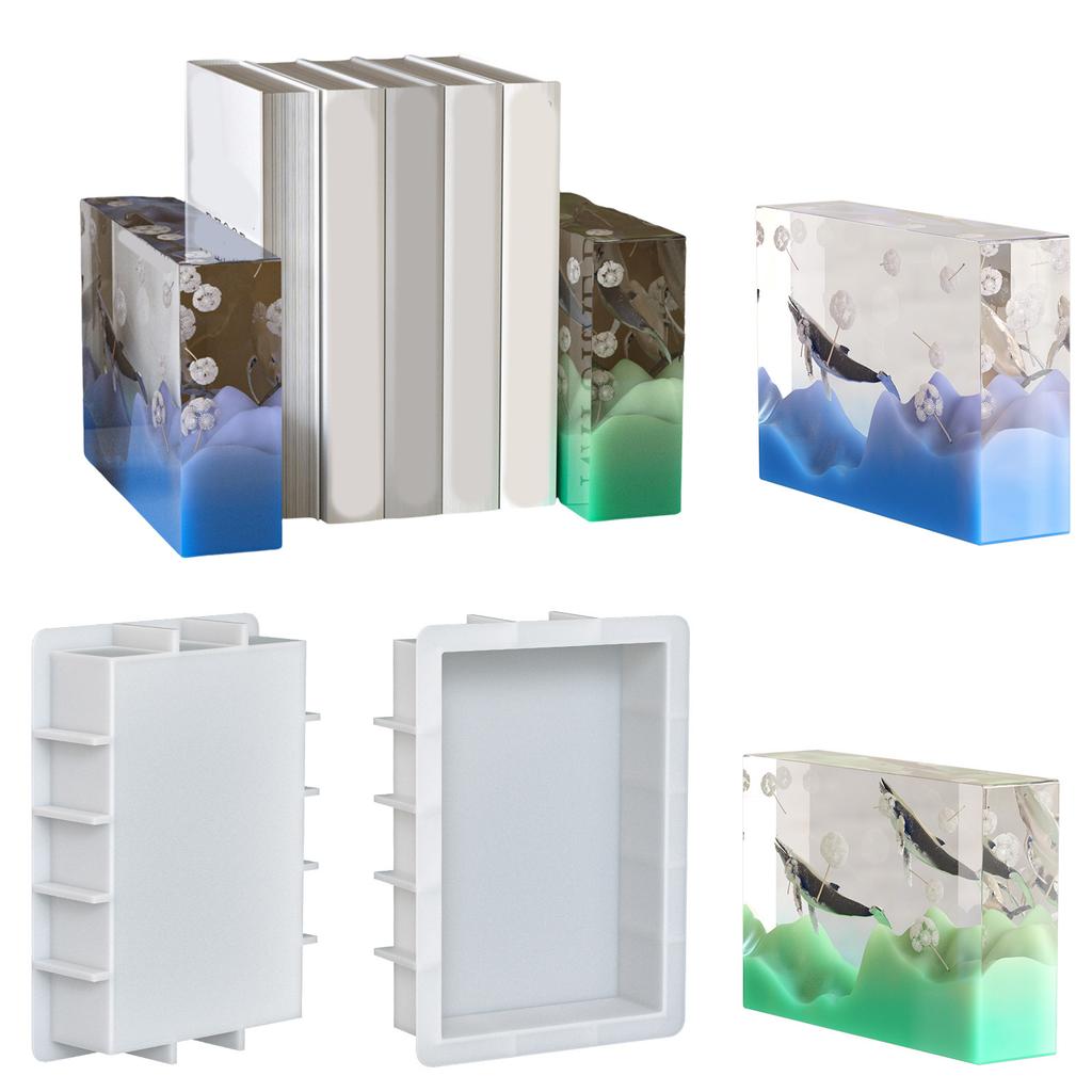 Handcraft Silicone Rectangular Mold for Resin Crafting Large Size Silicone Moulds for Making 3D Decors and Present