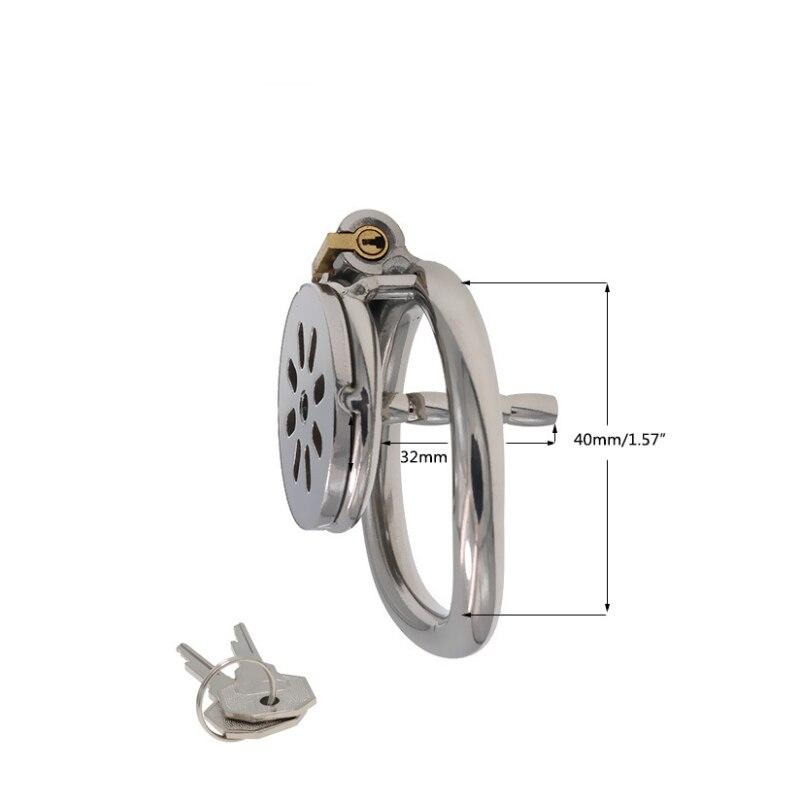 304 Stainless Steel Chastity Lock Penis Cage Male Bondage  Cockring CB Lock BDSM Slave Cuckold Sex Toys Urinary Catheter