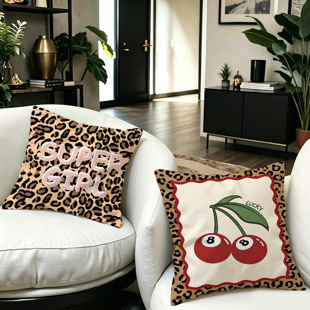 Fashion cool Leopard Print Pillow Anime Pillow Sofa Bed Head Pillow Cover Cushion Cover 45x45 cm Fashion
