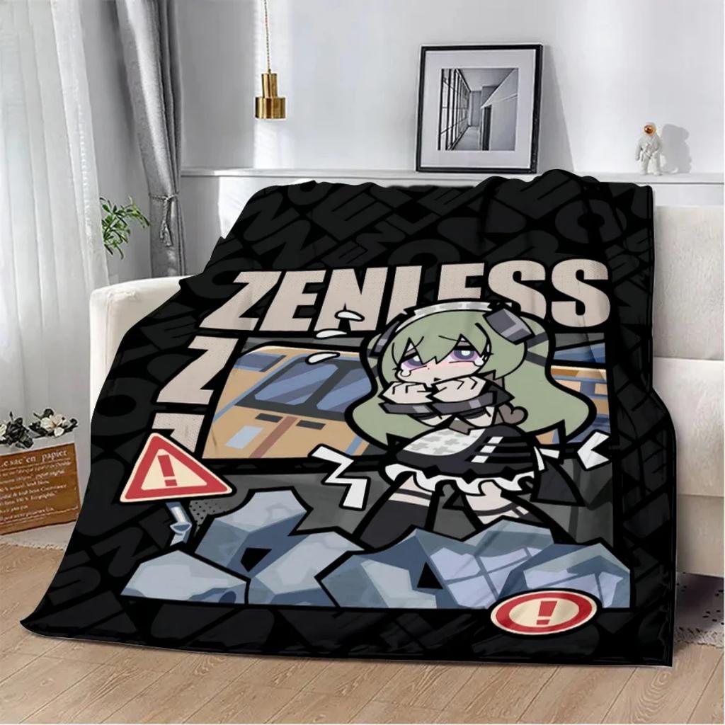 ZZZ Flannel Throw Blanket Zenless-Zone-Zero 3DPrint Soft Rug for Sofa Character Merchandise Winter Warm Fluffy Gift Game Blanket