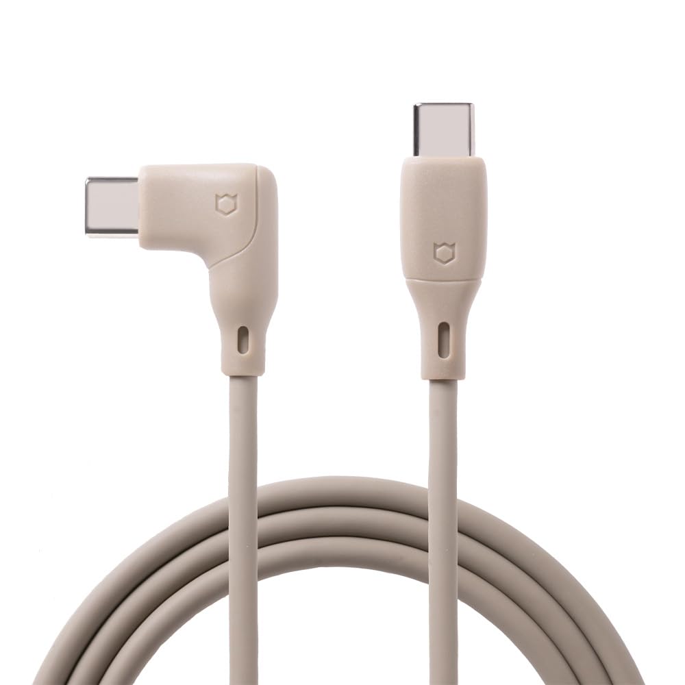 

iFace to Charging Silicone Includes iFace Cable Compatible with iPhone iPhone and MacBook Type-C Type-C Cable, 1.2m, Right-Angle (Beige) [Fast бежевий