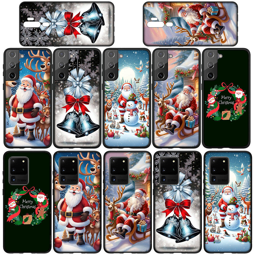 Phone Case for iPhone 17 16 15 Plus Huawei P30 P20 Lite Y9 Redmi Note 14 12 11 13 Pro Max OPPO A60 A80 A40 A18 Tree Snowman Merry Christmas Deer Cover