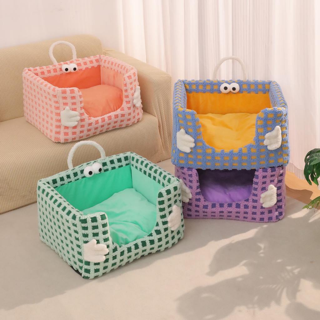 Kennel Removable and Washable Four-season Pet Nest Autumn and Winter New Tiwege Sponge Nest Cat Nest