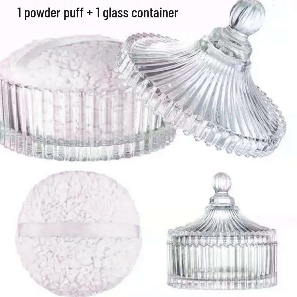 Large Nian Gao Fluff Setting Powder Cushion - Cotton Candy Flocked Powder Puff