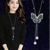 Rhinestone Tassel Sweater Chain Long Necklace