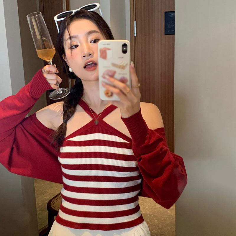 Women Stripe Camisole Summer Slim Versatile Tops