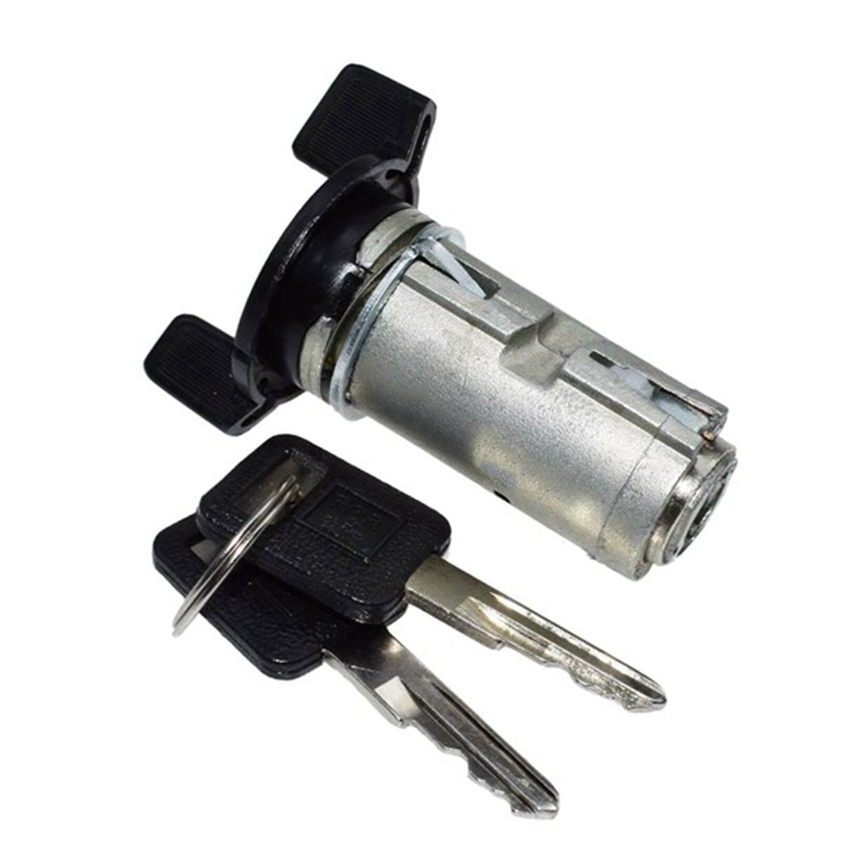 

A51K-Ignition Key Switch Lock Cylinder For GMC C/K1500 R/V1500 Buick Chevy 701398 Replacement Black silver