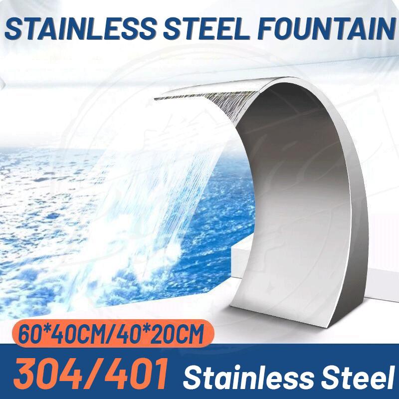 Swimming Pool Fountain Waterfall Stainless Steel Solar Fountain Pond Swimming Pool Filter Fountain Garden Decorative Faucet