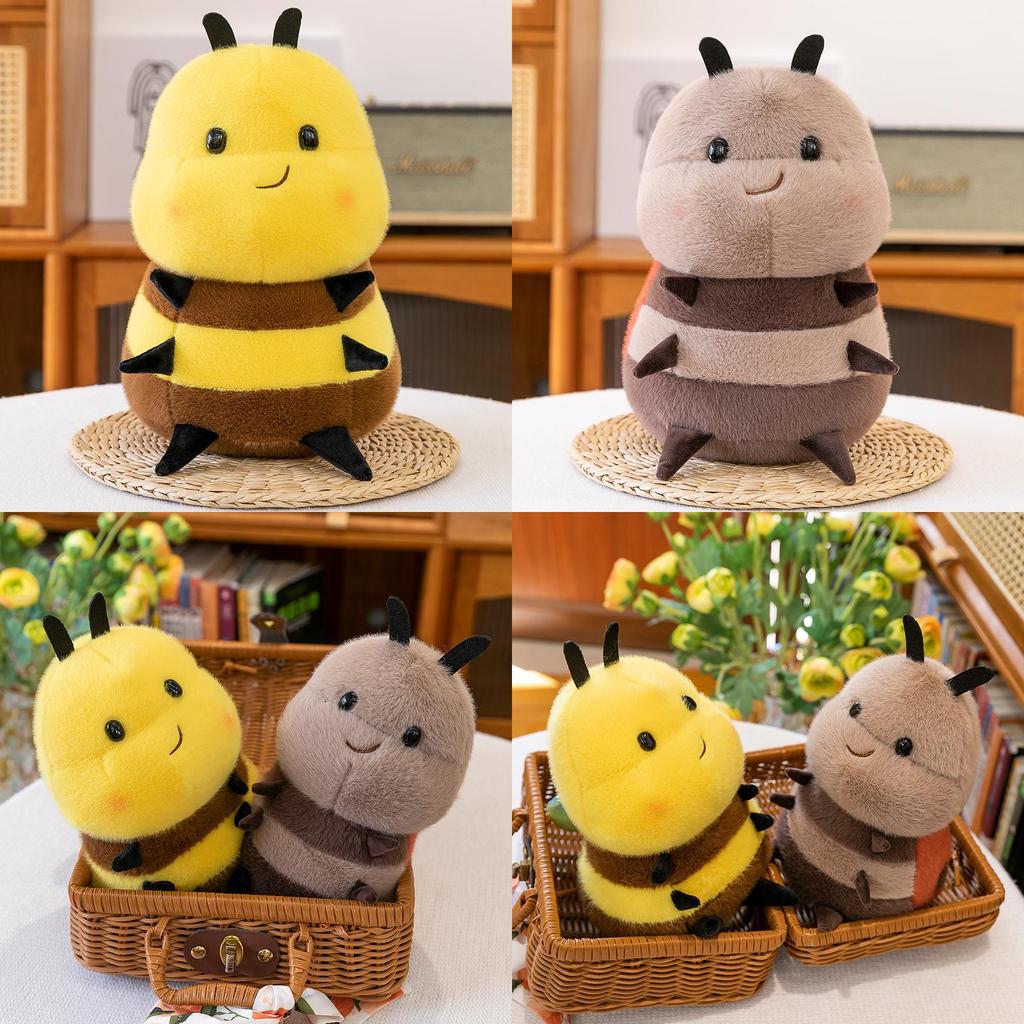 Cute Bee And Ladybug Plush Toys Soft Stuffed Animals Gift For Children