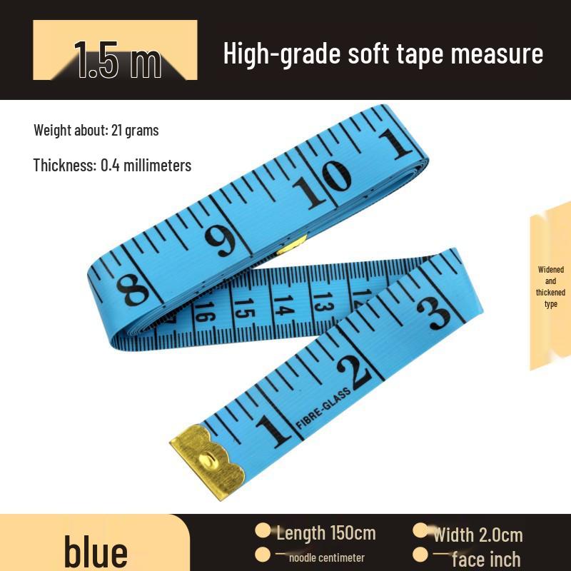 PVC Fiberglass Soft Tape Measure - 1.5m, 2m, 3m Tailor's Measuring Tape