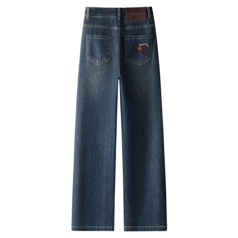 2024 Women's High-Waisted Slimming Petite Jeans - Autumn/Winter Straight-Leg & Narrow-Wide Leg Styles