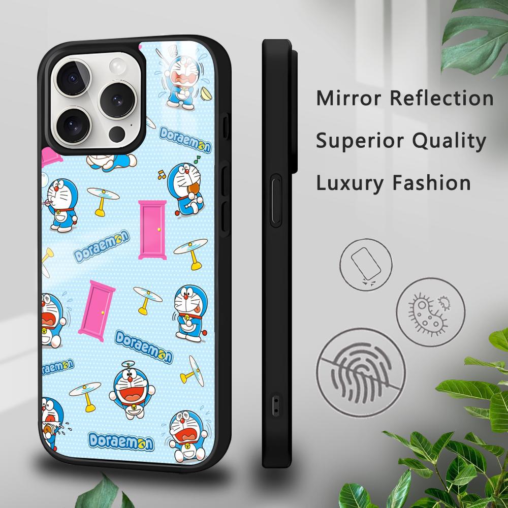 Cartoon D-Doraemon Cute Couple Phone Case For iPhone 16 15 14 13 12 11 Pro Xs Max Mini Plus Celulares Hard Funda
