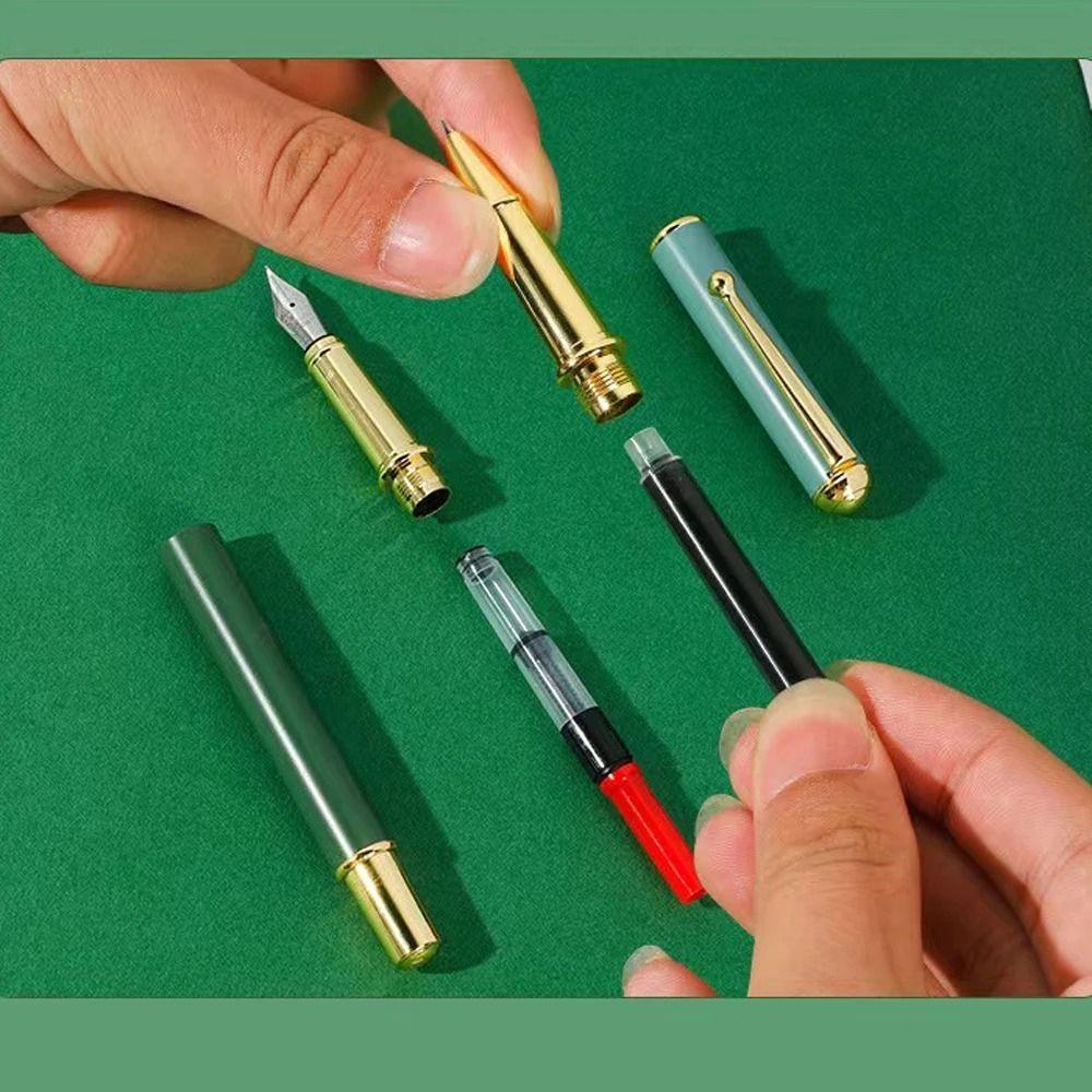 0.5mm Ink Pen Office Stationery Metal Pen New Metal Fountain Pen