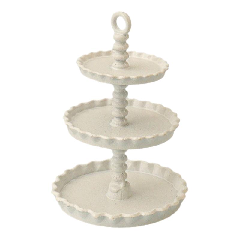 1Pcs Dollhouse Mini Cake Tray Model Simulation Miniature Cake Stand Ornament Scene Decoration Doll House Accessories