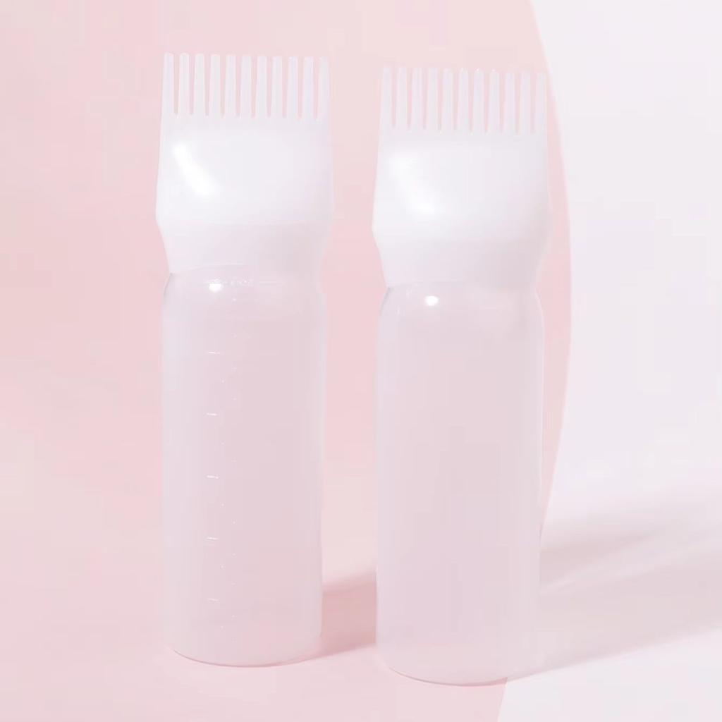 Comb Application Bottles, Hair Dye Applicator, Graduated Applicator Shampoo Bottle, Suitable for All Hair Types