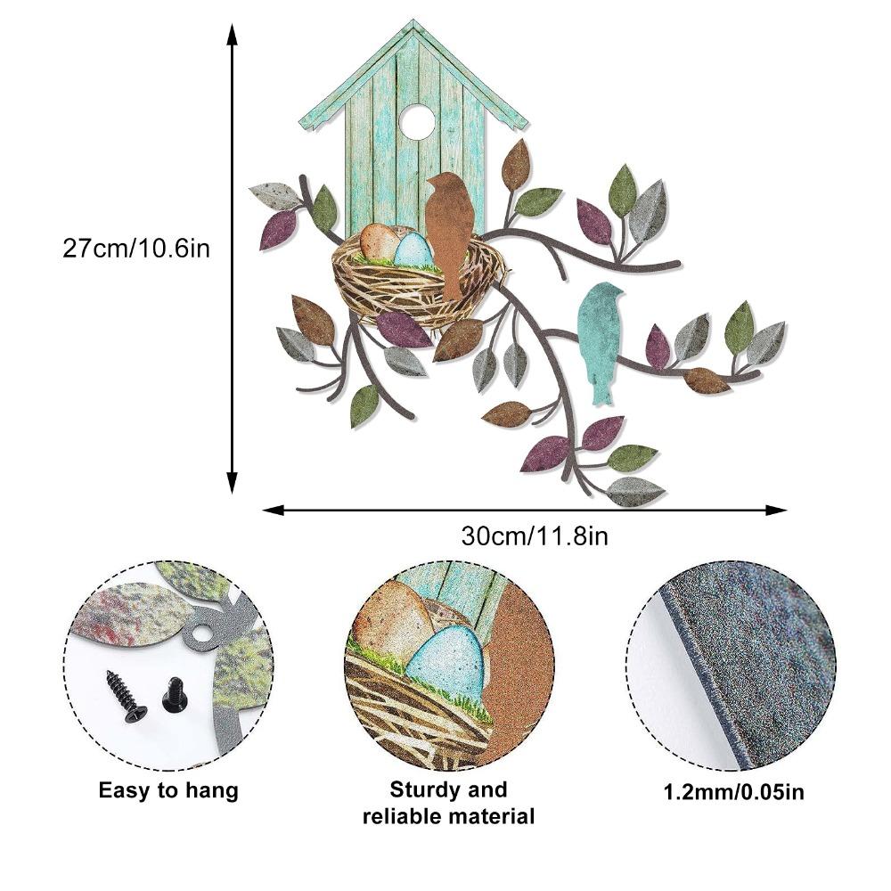 Rustic Design Metal Wall Decor Outdoor Art Tree Leaf Wall Decor Hanging Metal Tree Living Room