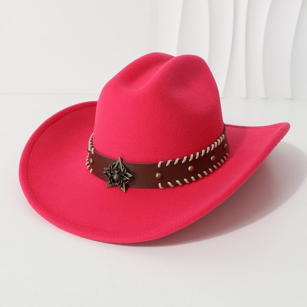 New fashion couple hats for men and women, ethnic style suede cowboy hats, jazz hats, sunshade beach hats, wide-brimmed hats