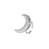 Women's Geometric Moon Stainless Steel Adjustable Ring - High-End Titanium Steel, European & American Style