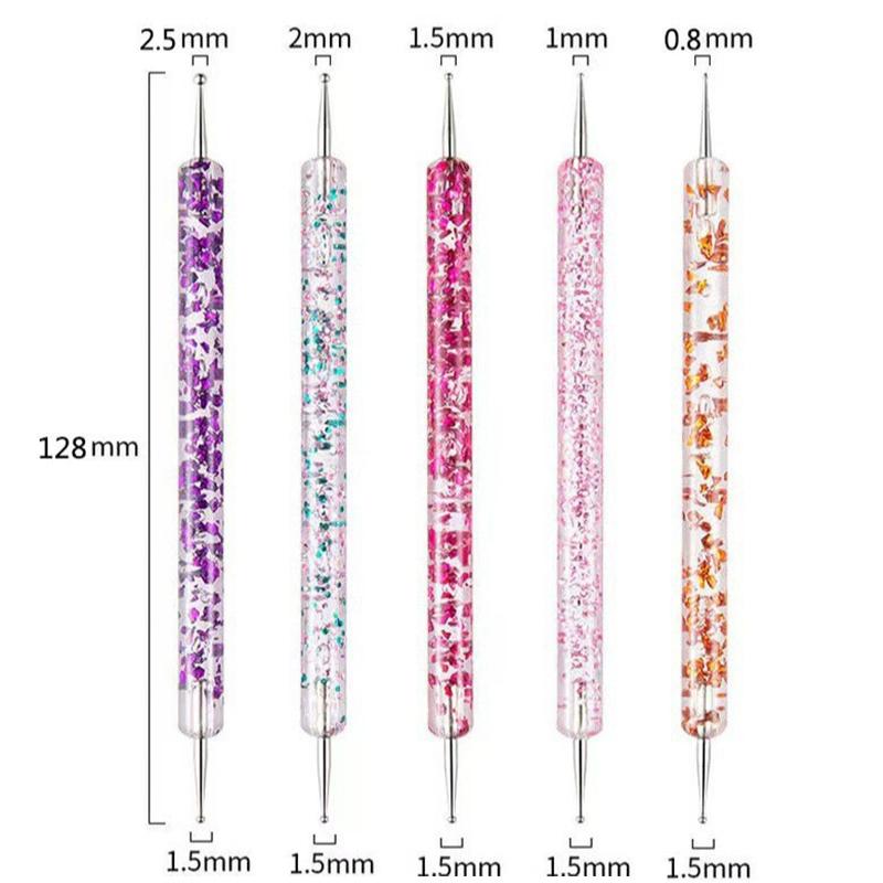 

5 шт./набор Ручка для доттинга для нейл-арта Ручка с бусинами Двусторонняя для рисования и росписи Инструменты для маникюра
