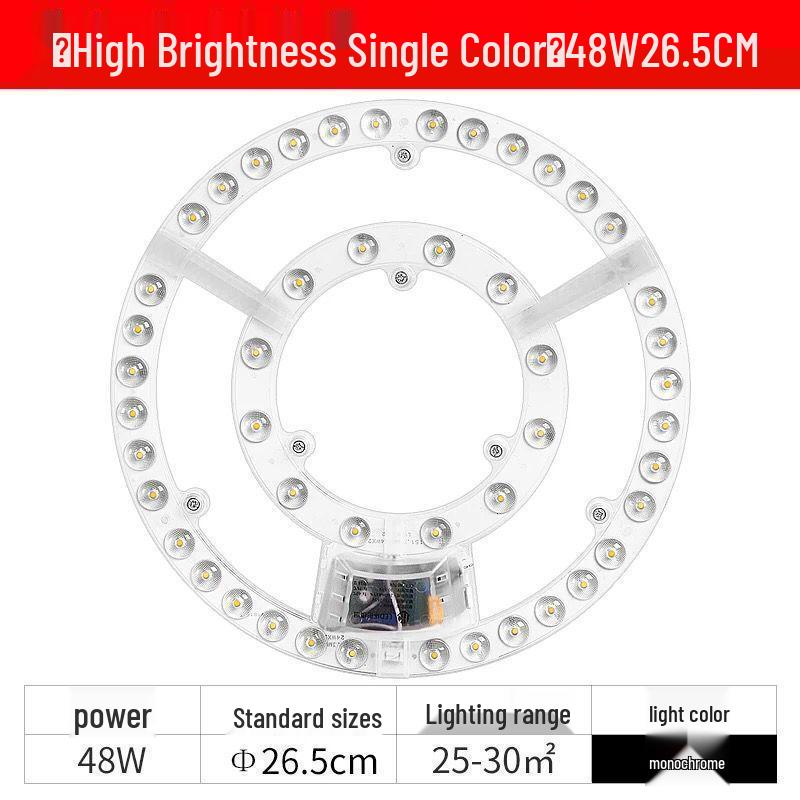 LED Eye Protection Ceiling Light Panel, Bright Magnetic Round Light for Bedroom and Living Room