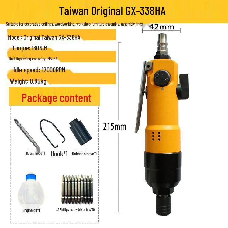 Industrial Pneumatic Screwdriver Air Tool for Woodworking & Decoration
