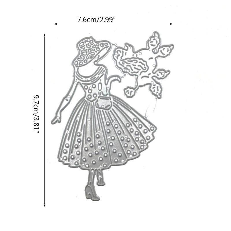Lady Metal Cutting Dies Stencil DIY Scrapbooking Album Paper Card Template Mold Embossing Decoration
