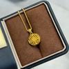 New Vintage 100% Pure 925 Sterling Silver Pendant Pave Aaa Zircconia Lucky Compass Short Necklaces For Women Wedding Jewelry