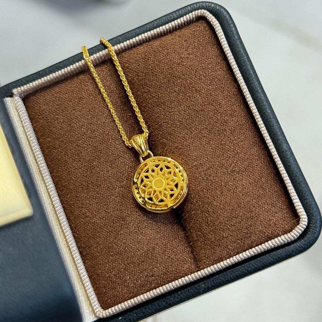 New Vintage 100% Pure 925 Sterling Silver Pendant Pave Aaa Zircconia Lucky Compass Short Necklaces For Women Wedding Jewelry